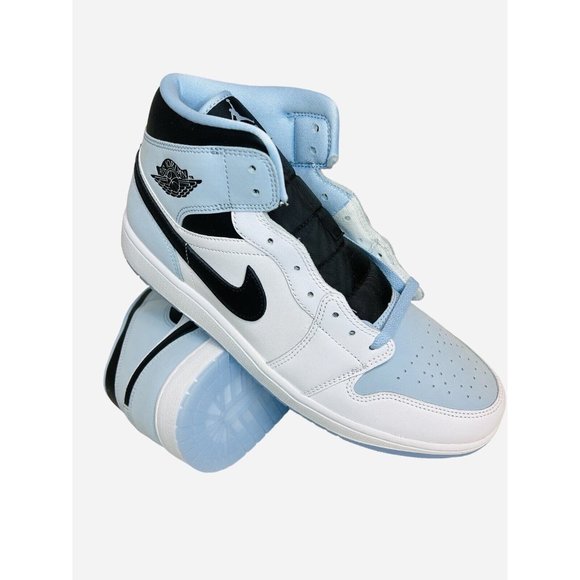Nike Air Jordan 1 Mid SE White/Blue AJ1 Casual Lifestyle Shoe DV1308-104 Size 12 - Picture 10 of 11